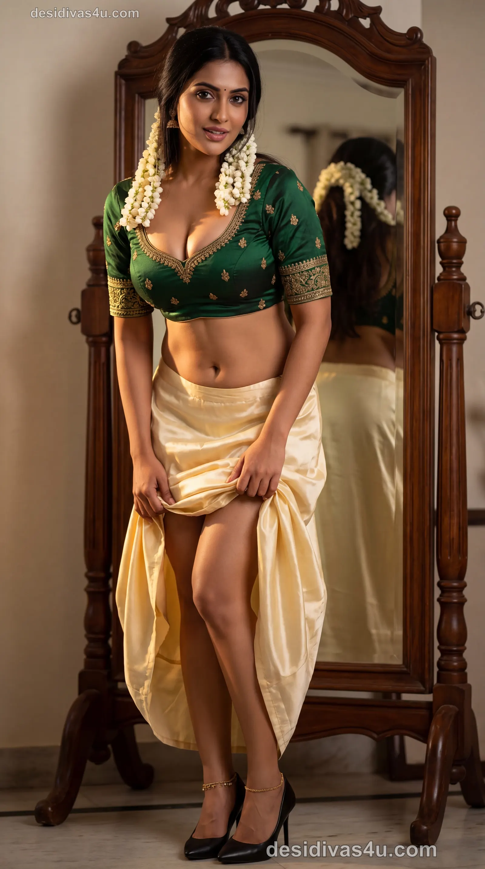 Gorgeous Indian woman in bridal saree look