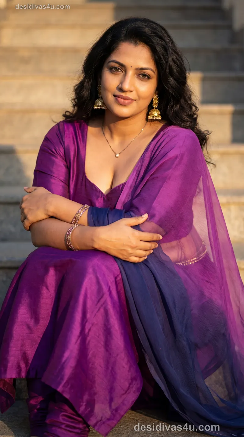Desi fashion model in designer party wear outfit