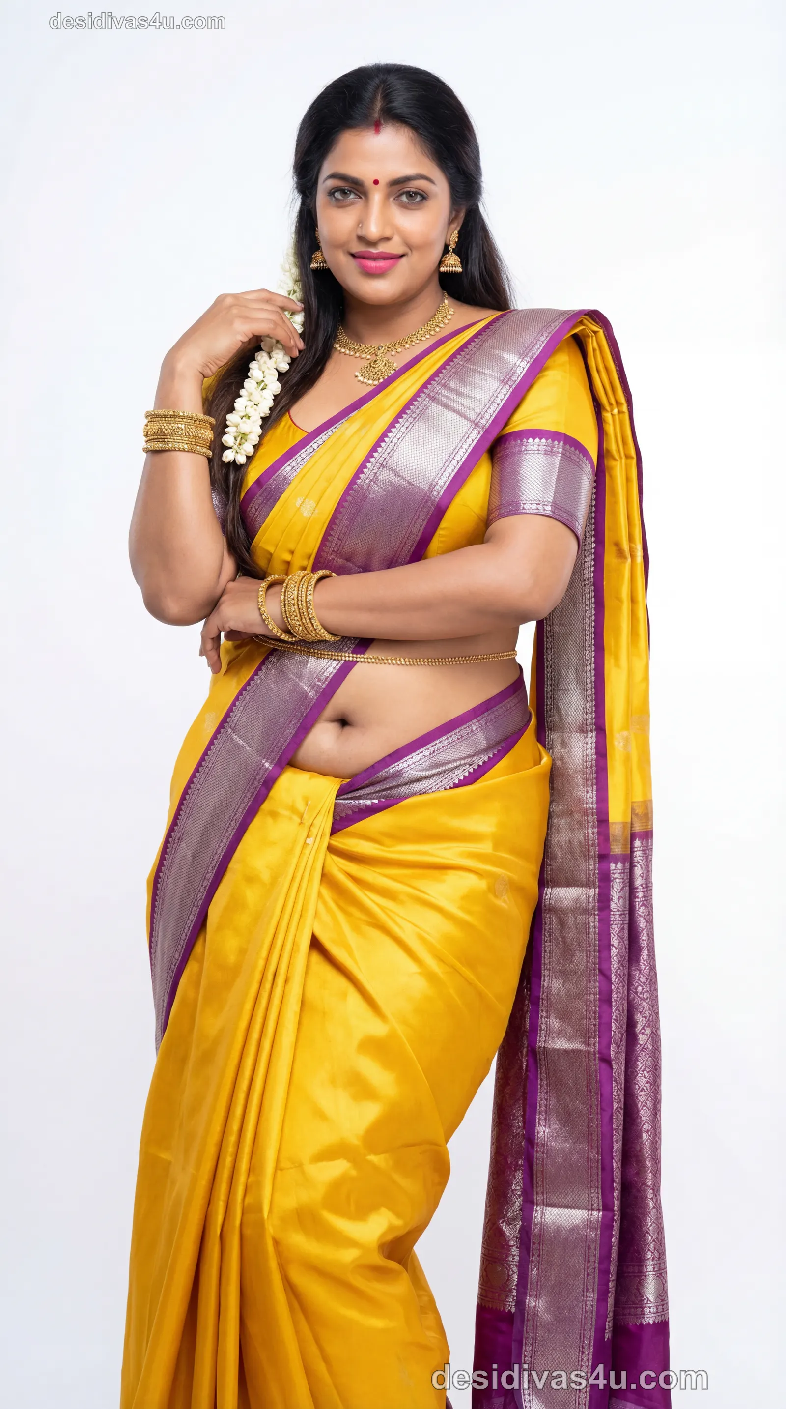 Indian fashion model in designer ethnic wear