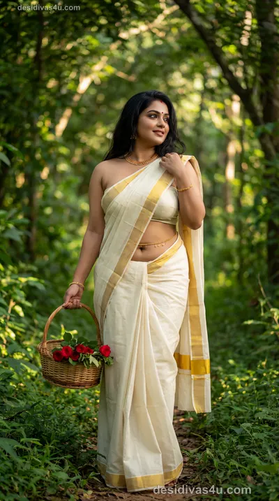 Indian fashion portrait with traditional nose ring