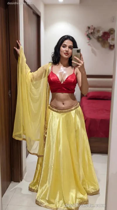 Desi glamour portrait with traditional gold jewelry