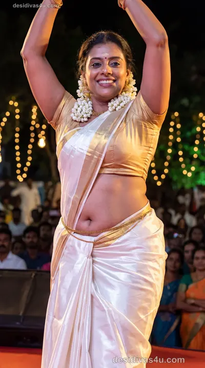 Stunning Indian woman in traditional silk saree portrait