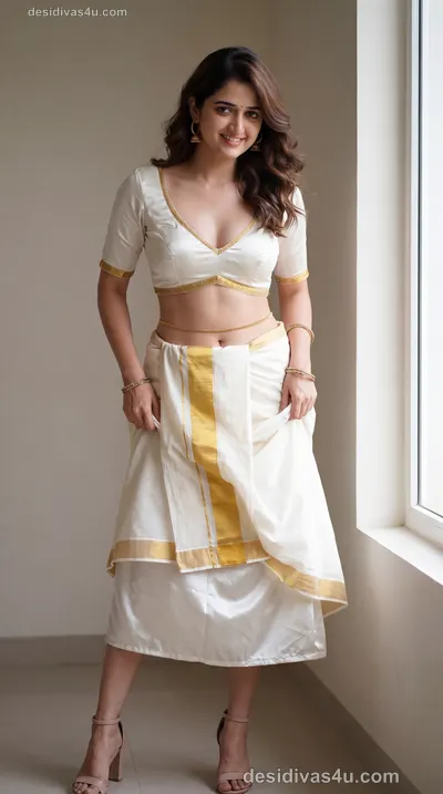 Indian fashion portrait with traditional nose ring