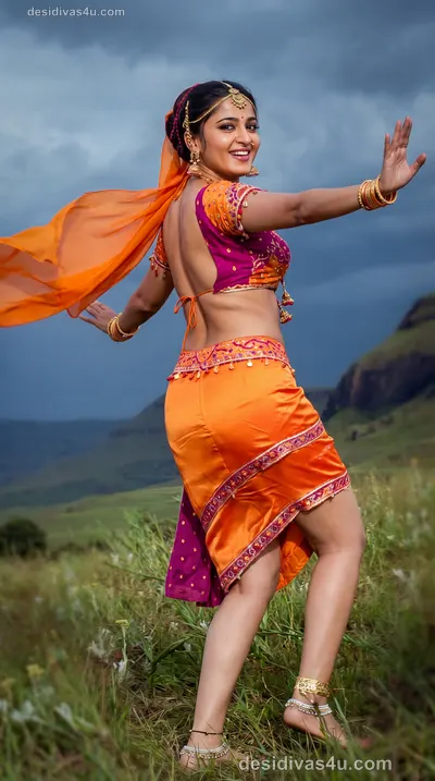 Indian fashion model in designer ethnic wear