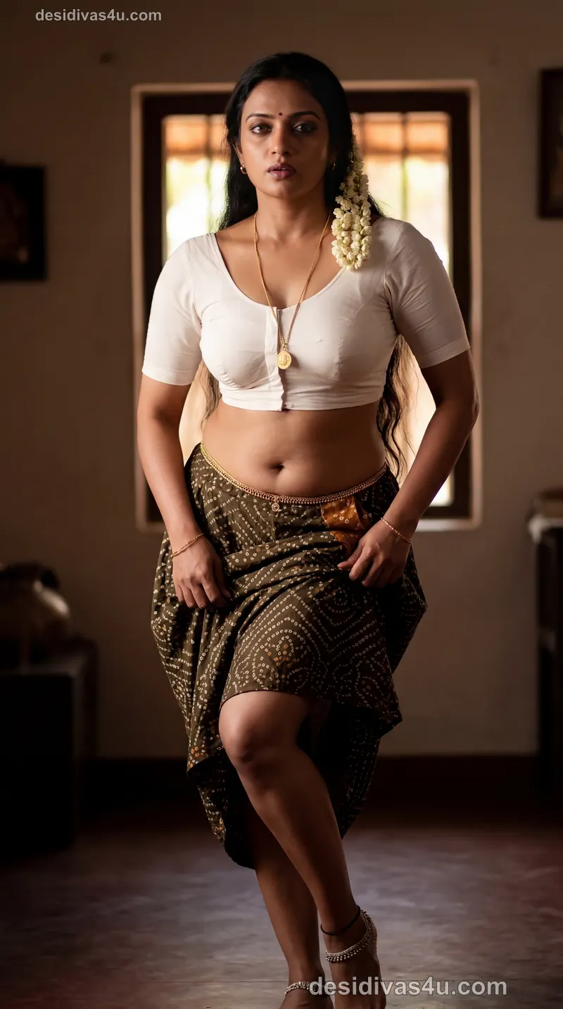 Stunning Indian woman in traditional silk saree portrait