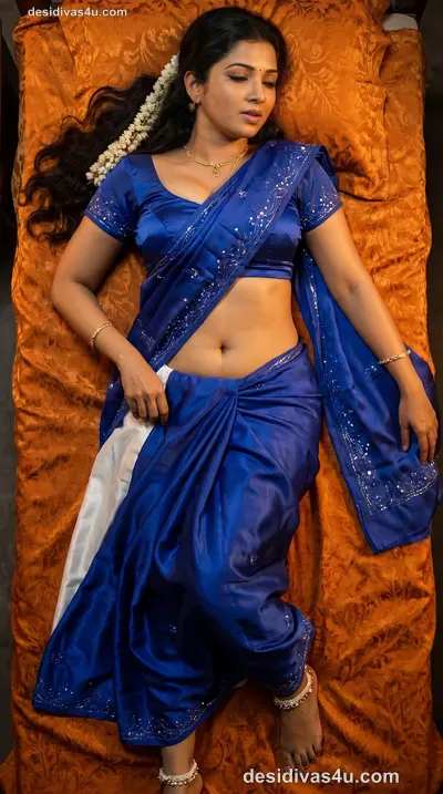 Indian woman in jhumka earrings and matching choker set
